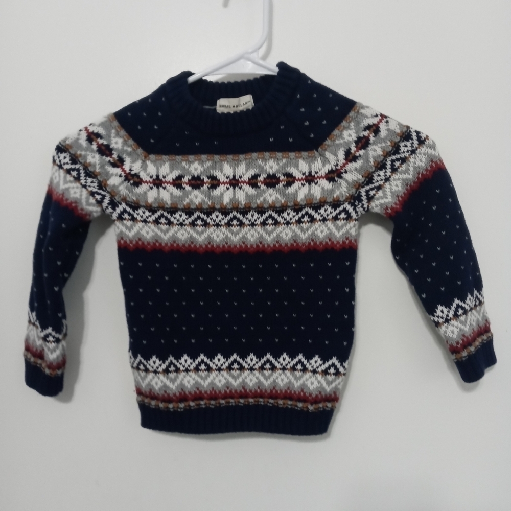 Rorie Whelan Boy's 4T Fair isle Long sleeve pullover  Knit Ski/winter Sweater